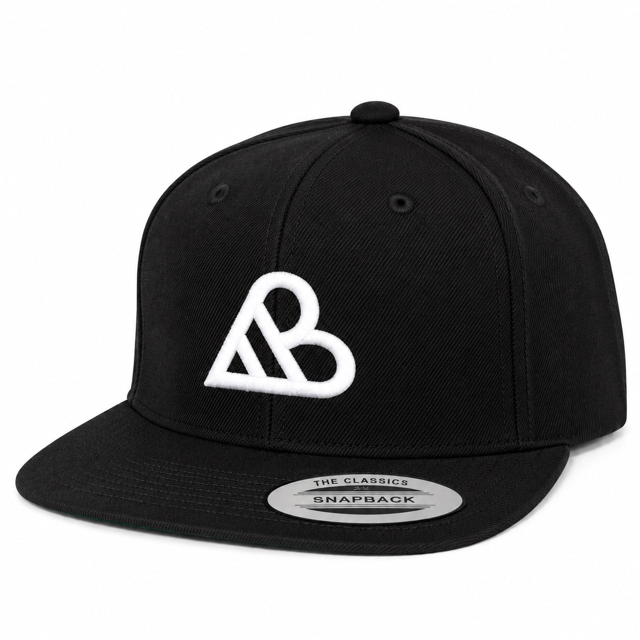 AB Logo Premium Snapback Hat - Black