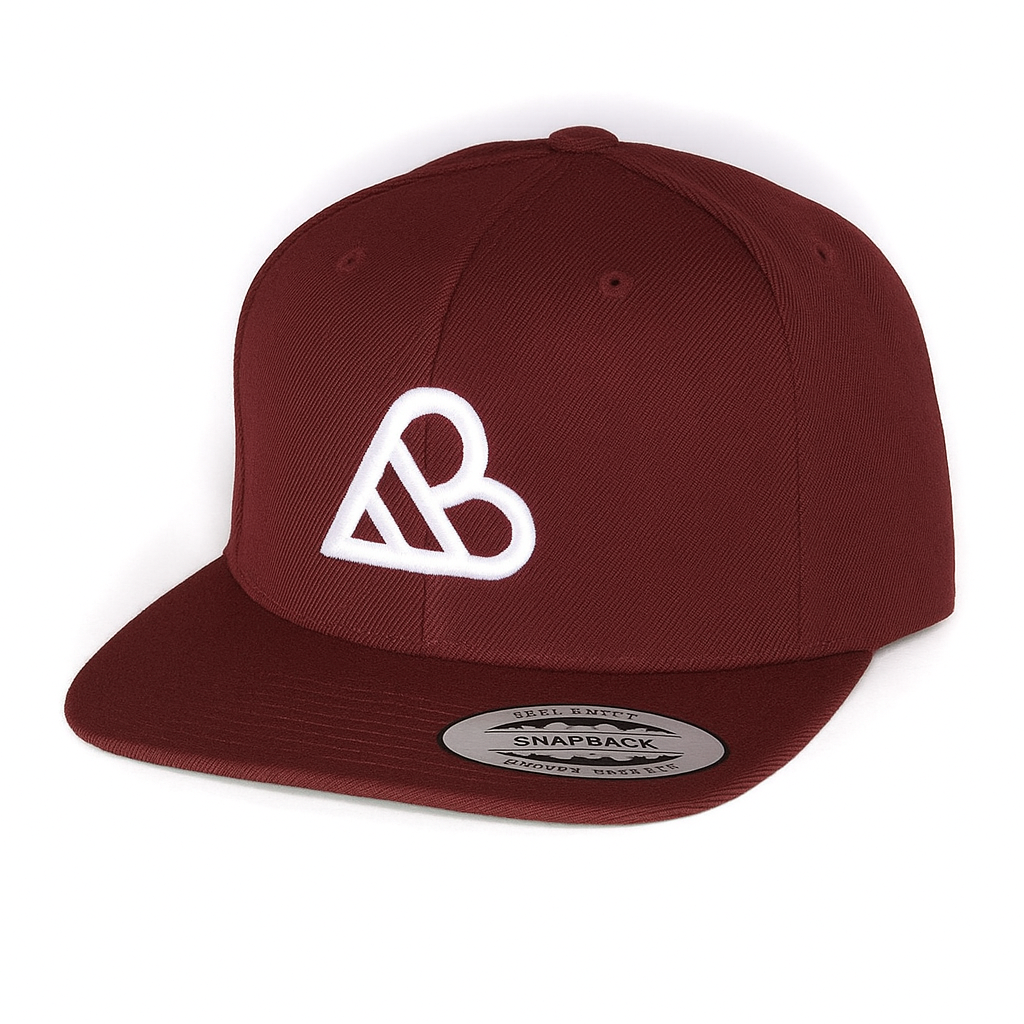 AB Logo Snapback Hat - Maroon