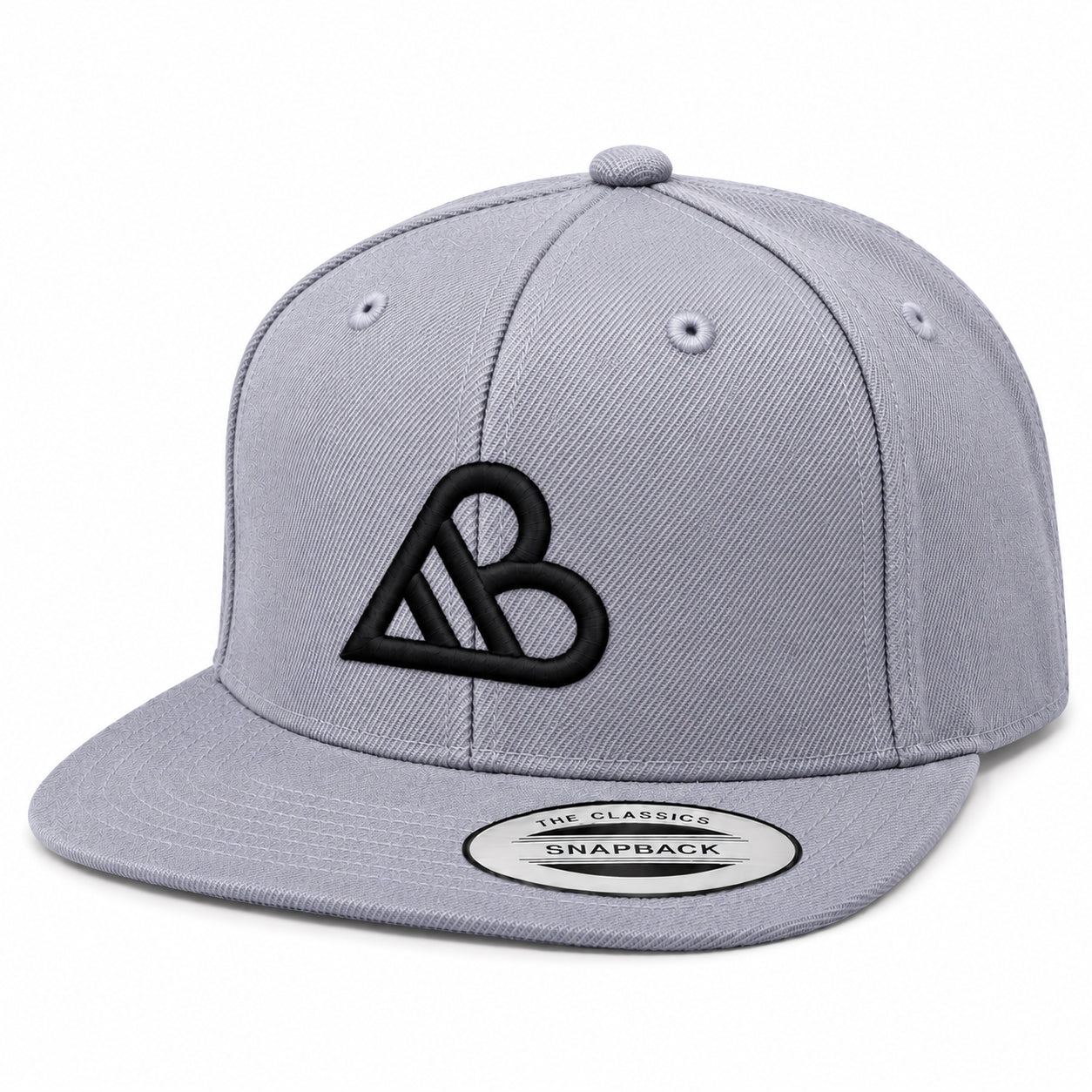 AB Logo Premium Snapback Hat - Gray