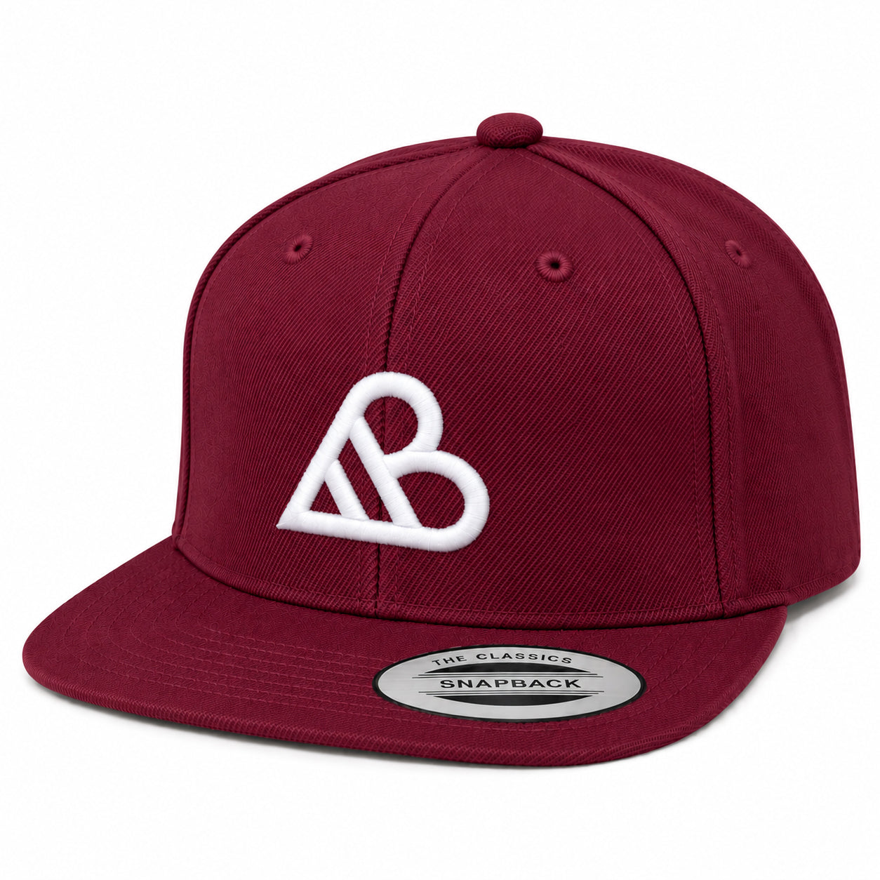 AB Logo Premium Snapback Hat - Maroon