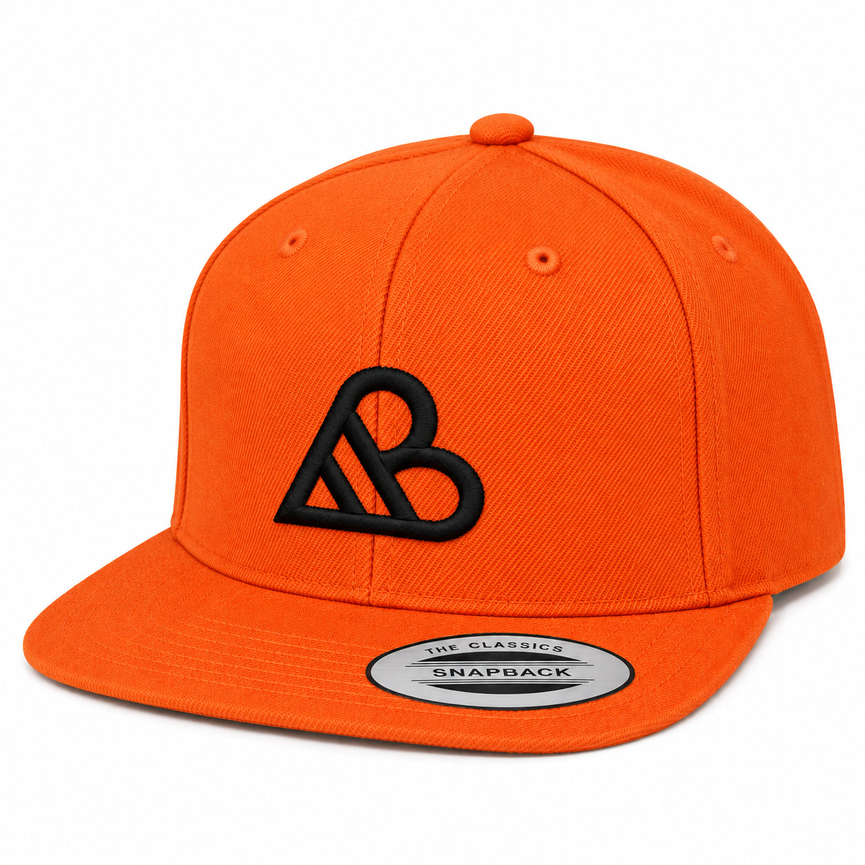 AB Logo Premium Snapback Hat - Orange